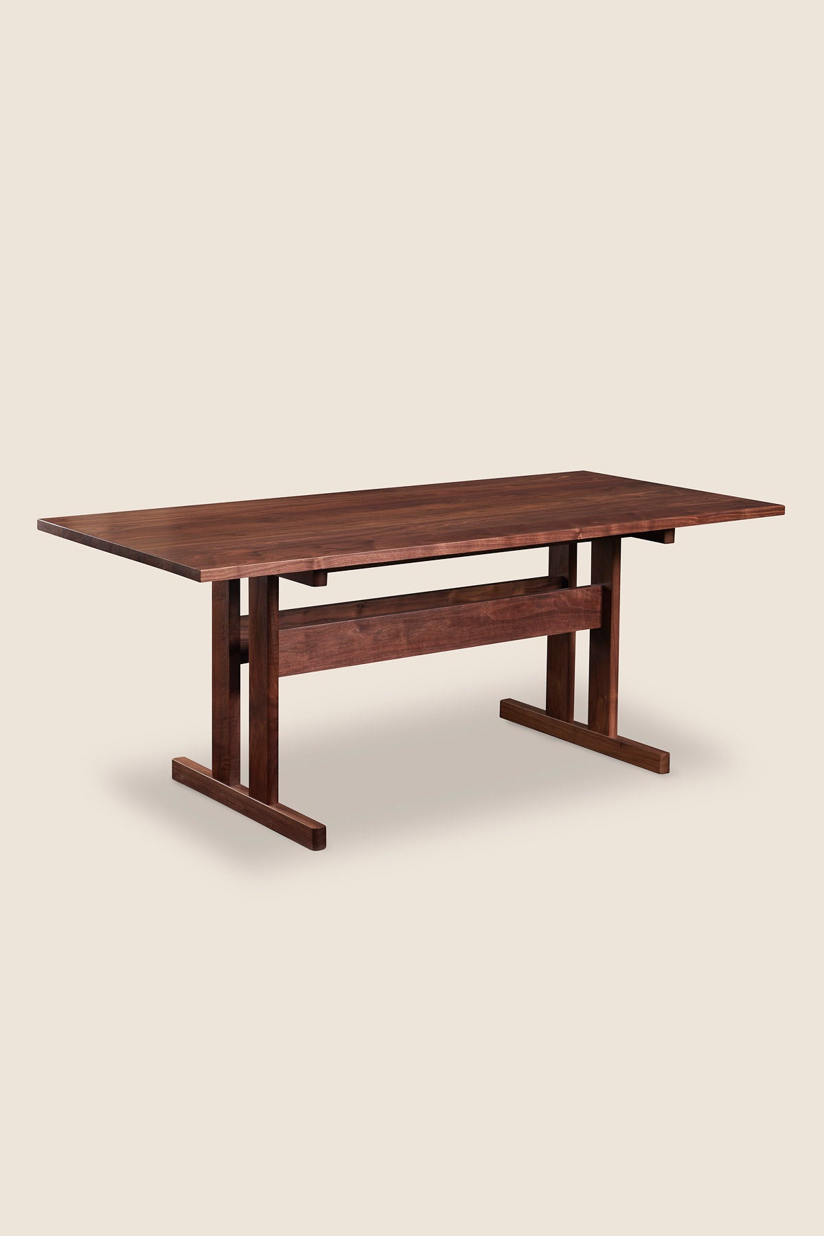 Knox trestle dining table in walnut wood
