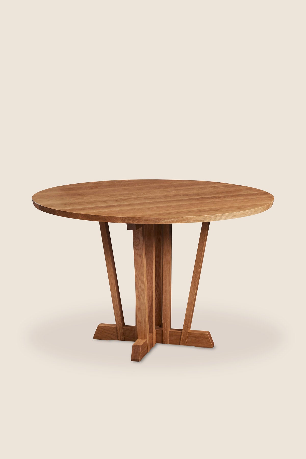Rigby pedestal table from Chilton Furniture in white oak wood